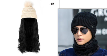 One-piece Beanie with Wig