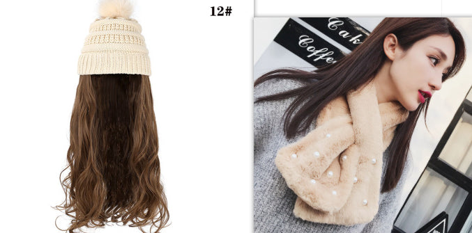 One-piece Beanie with Wig