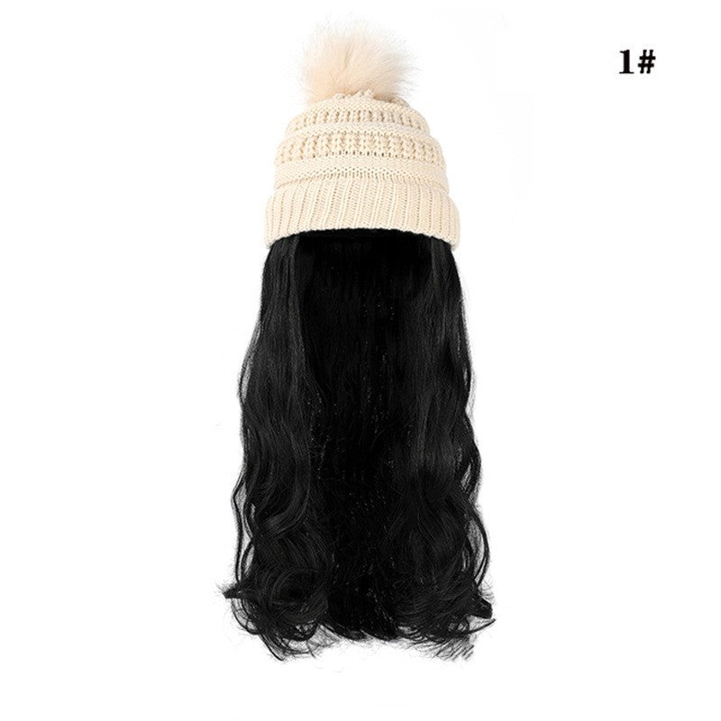 One-piece Beanie with Wig