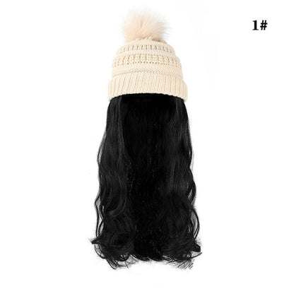 One-piece Beanie with Wig