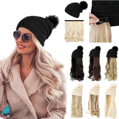 One-piece Beanie with Wig