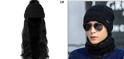 One-piece Beanie with Wig