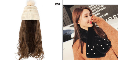 One-piece Beanie with Wig