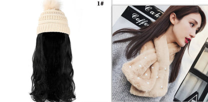 One-piece Beanie with Wig