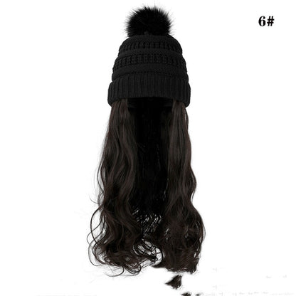 One-piece Beanie with Wig