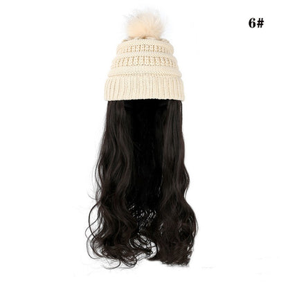 One-piece Beanie with Wig