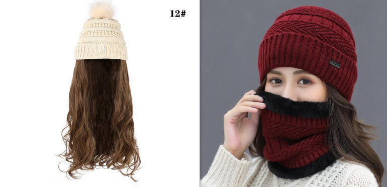 One-piece Beanie with Wig