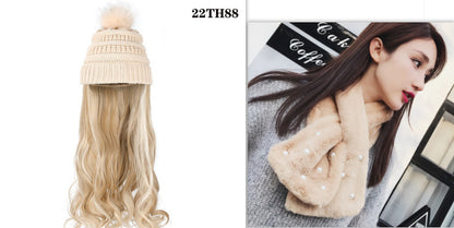 One-piece Beanie with Wig