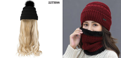 One-piece Beanie with Wig