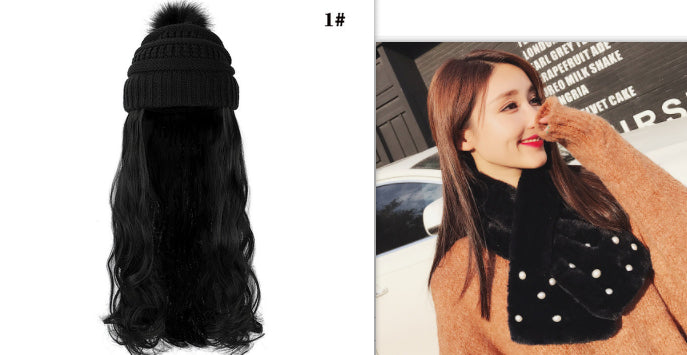 One-piece Beanie with Wig